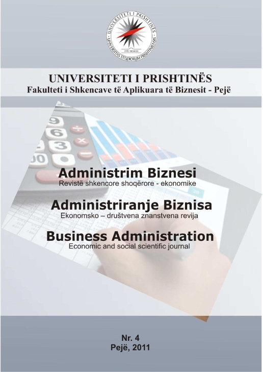 View Vol. 1 No. 4 (2011): BUSINESS ADMINISTRATION - Economic and social scienetific journal